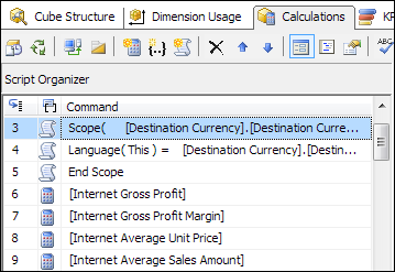 SCOPE definitions in SSAS cube