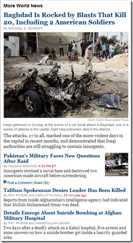 How the New-York Times displays headlines