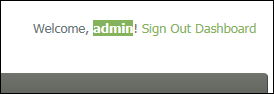 The admin link The admin link
