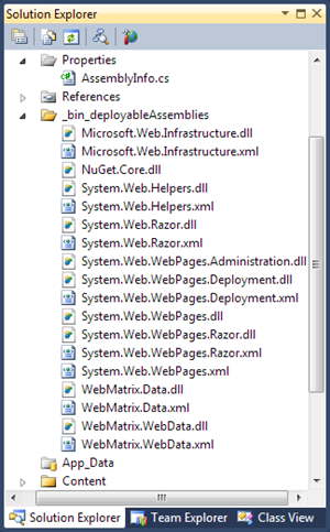Visual Studio 2010 SP1 Beta: Deployable references for Razor