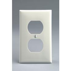 1 Gang Duplex Receptacle Plate, White - 10 Pack